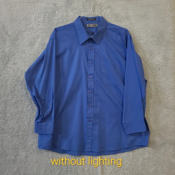 Oleg Cassini Blue Casual Button Down Shirt - Picture 6 of 7